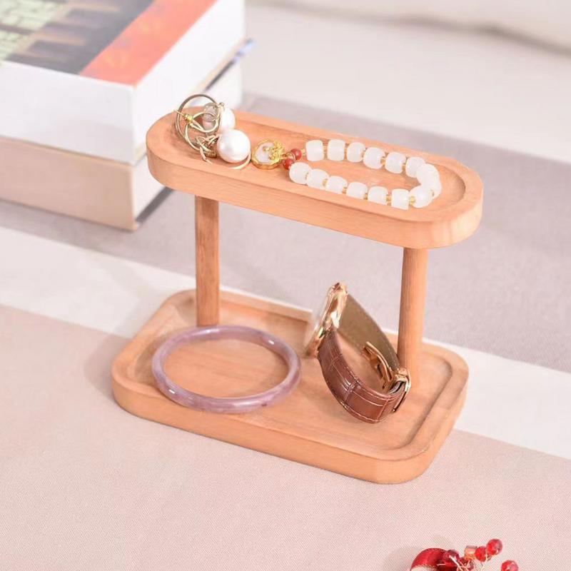 Key Holder Tray Wooded Key Tray Necklace Holder Keychain Holder Display Necklace And Bracelet Holder Dresser Tray Jewelry Rack