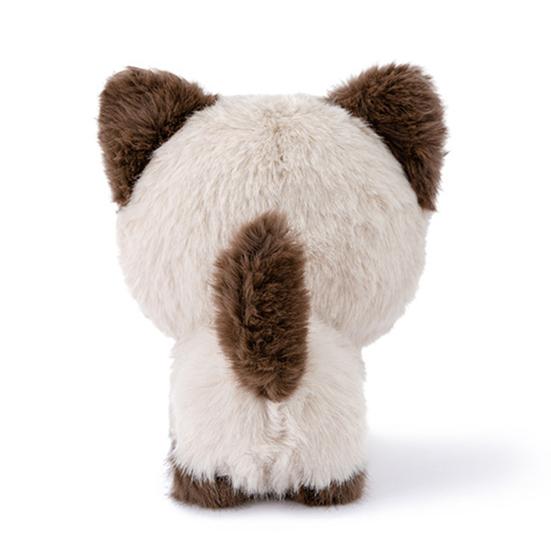 Cute Little Kitten Plush Toy Siamese & Calico Cat Stuffed Animal with Big Eyes Soft PP Cotton Doll Birthday Gift for Cat Lovers