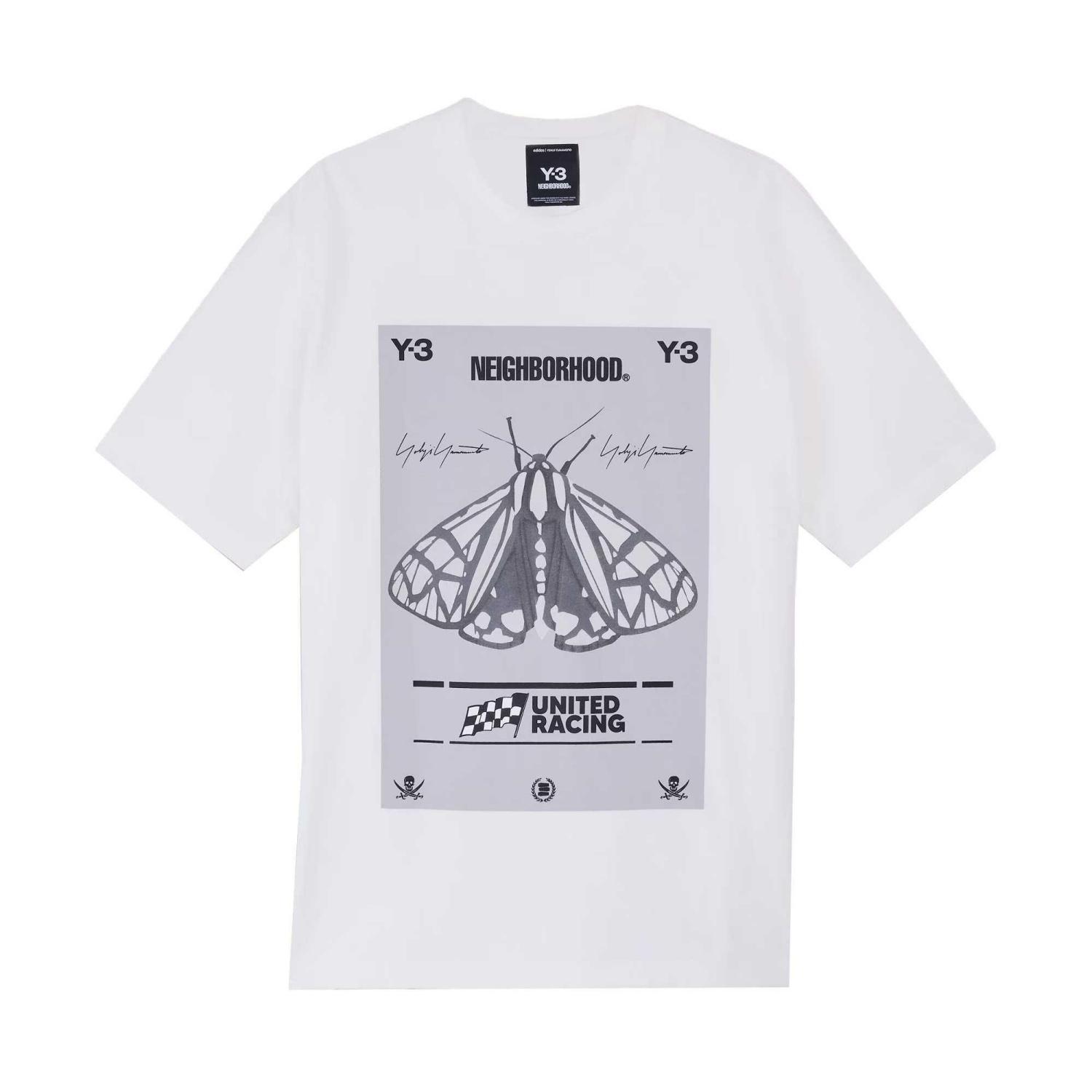 

Y-3 NBHD Графическая футболка Белый Унисекс Топы JX7437 S чёрный