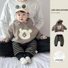 Baby Herbst- und Winterkleidung Fleece-Pullover Jungen und Mädchen Verdicktes Kapuzentop Baby Außenkleidung Trend