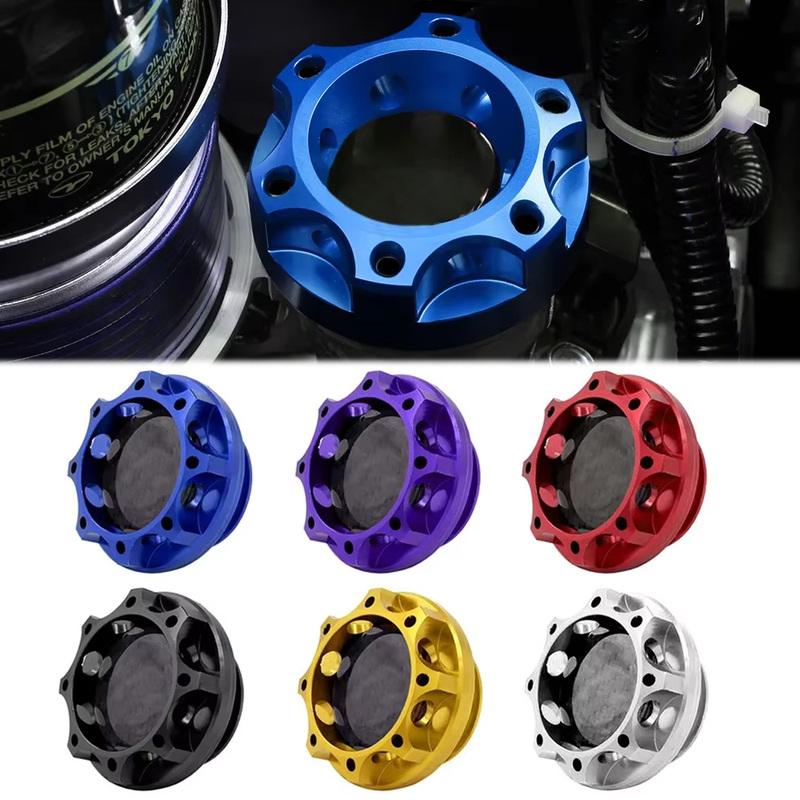 Car Universal Oil Fuel Tank Cap Metal Aluminum Car Engine Oil Cap Radiator Fuel Filler Tank Cover for SUBARU Most Auto Parts