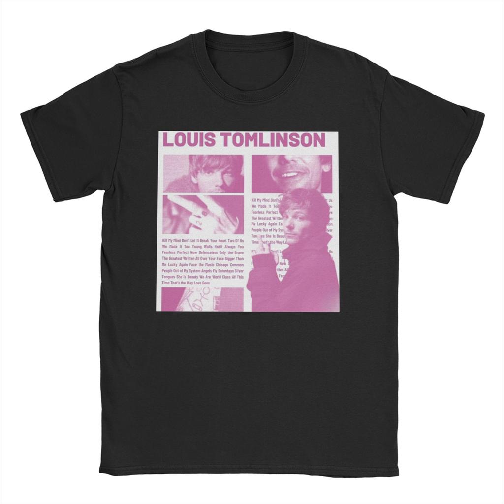 Vintage T Shirt Summer L/Louis Tomlinsons Trendy Cool T Shirts Singer Cotton Tshirt for Couple Y2K Retro Short Sleeve Tops