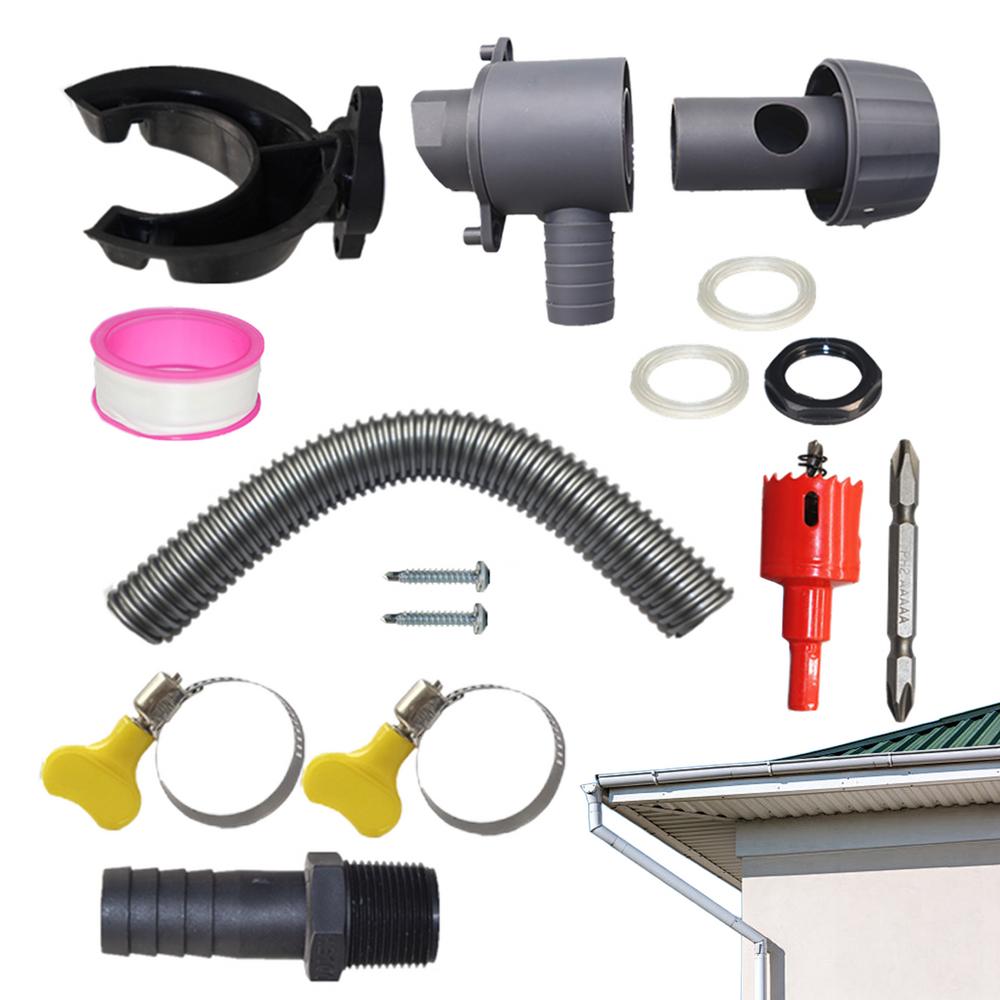Diverter Kit For Rain Barrel Weatherproof Collection System Tank Connection Seal 1.64ft/3.28ft Hose Water Filtering Device For