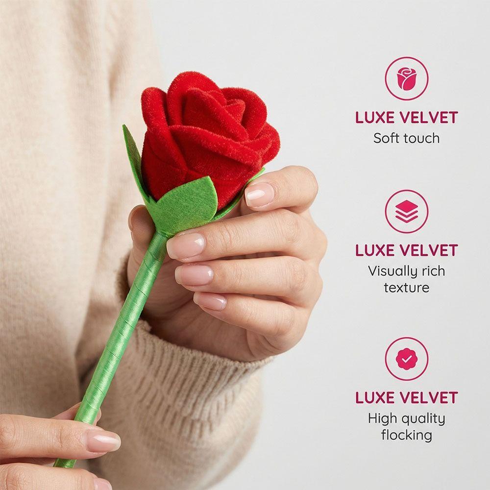 Valentine's Day Rose Flower Ballpoint Pens Smooth Writing Valentine's Day Rose Pen  Office Supplies