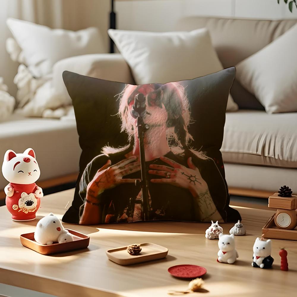 EEthel Cain Singer Pillow Case Antidustmite Pillowcase Invisible Zipper Silky Short Plush Sofa Cushion Cover