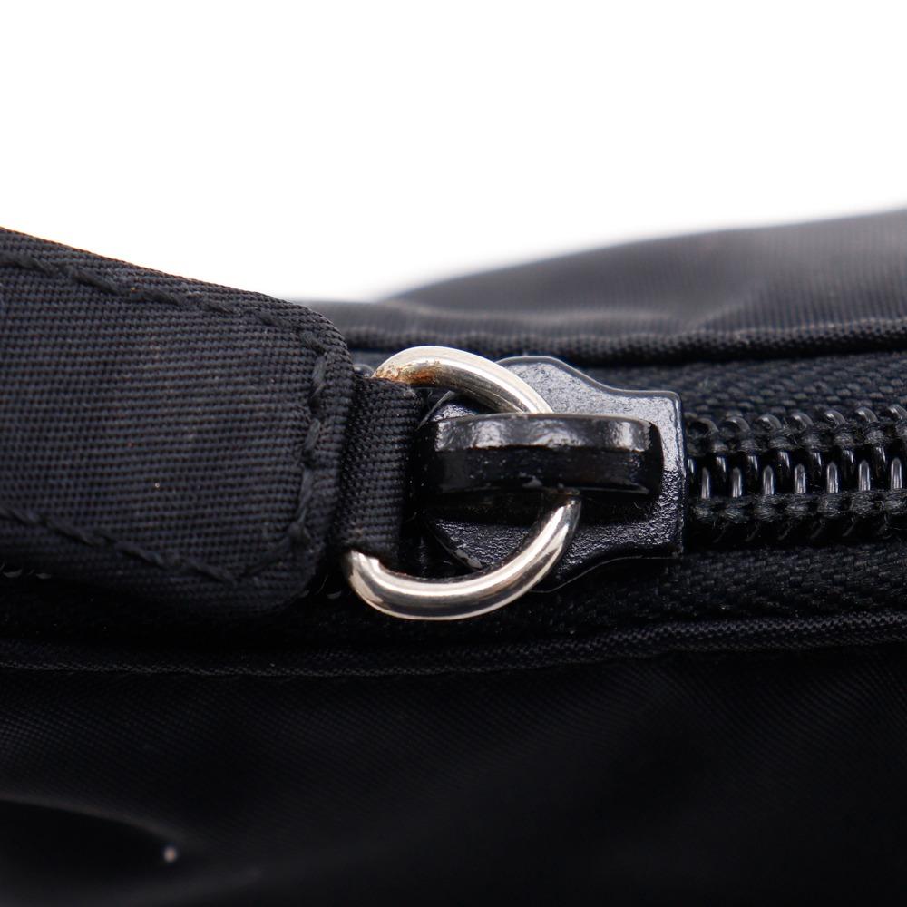 Prada Hobo Schultertasche MV515 Mini Handtasche schwarz Nylon Damen Gebraucht