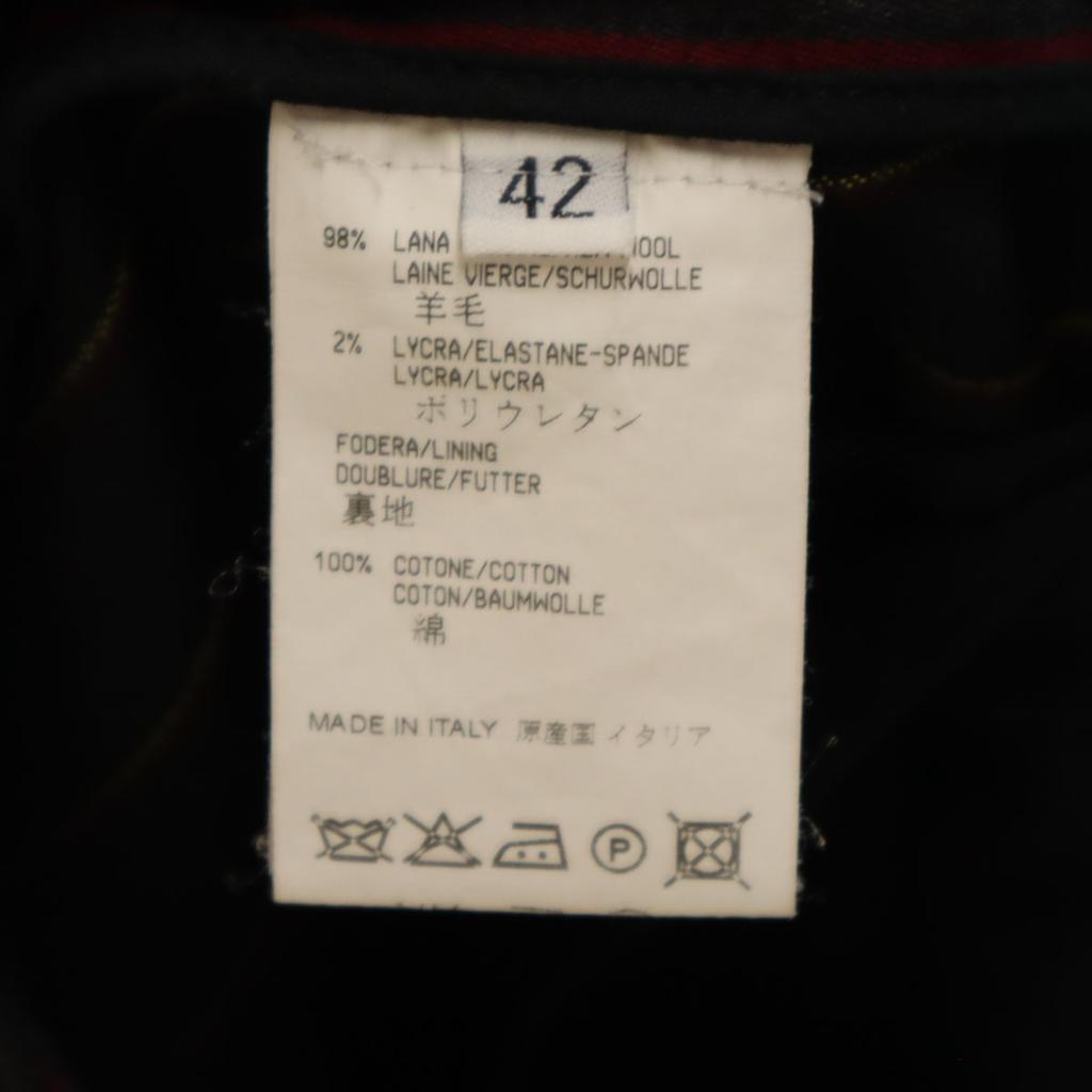 ALBERTO BIANI made in Italy Gestreiftes Muster Knöchellange Hose 42 Anthrazitgrau Damen Gebraucht