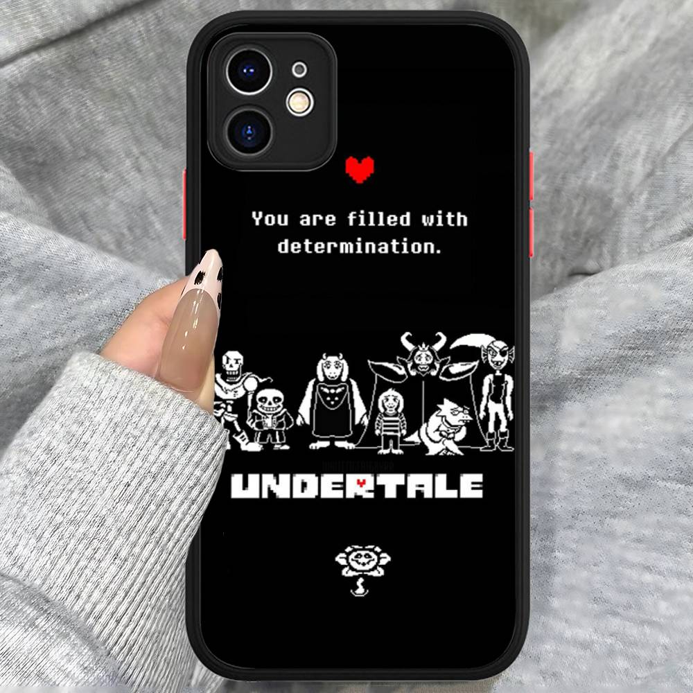

Силиконовый чехол для iPhone 16 15 14 13 12 11 Pro Max Plus X XS MAX с рисунком из игры Undertale, противоударный, матовый iphone 12pro max