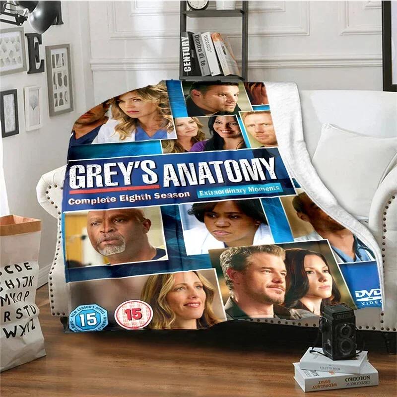 

TV Figures G-Grey s Anatomy Throw Blanket Soft Flannel Thin Blankets for Bed Sofa Cover Bedspread picnic cooling gift Home Deco 75x90cm