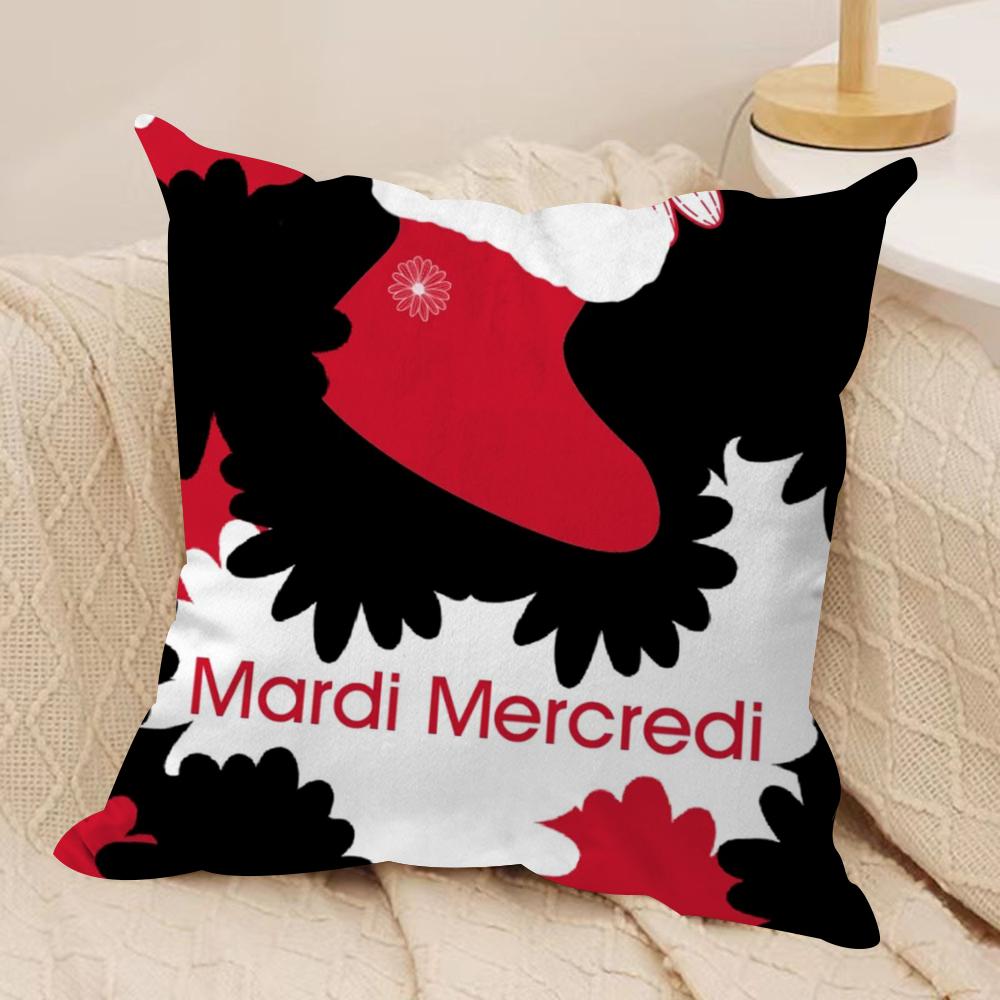 Luxury MMardi MMercred Cushion Cover Soft Plush Throw Pillow Cover DoubleSided Decorative Case Sofa Bedroom Home Decor