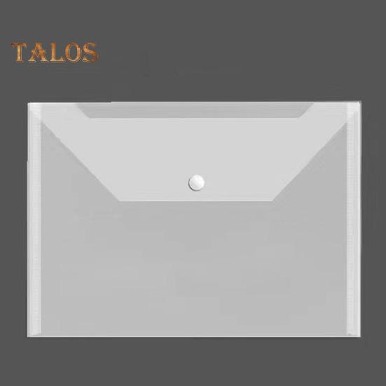 20Pcs Document Bag A4 Size Plastic Wrap Waterproof File Folders Translucent Snap Button Bright Color Scratch-resistant File Organizers