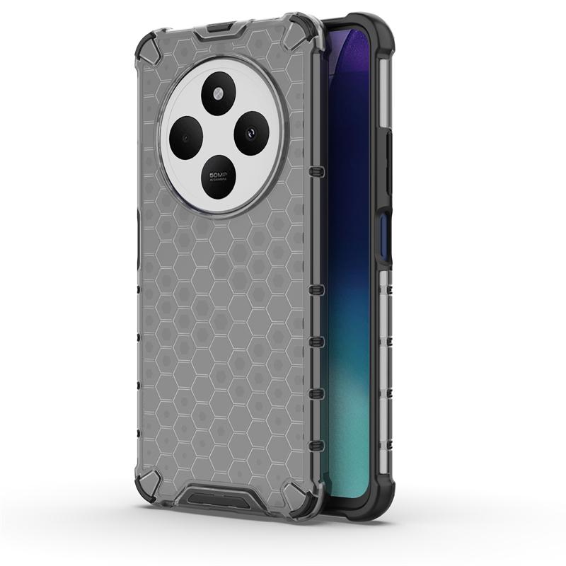 Shockproof Transparent Case For Xiaomi Poco C75 Honeycomb Armor Full Back Case For Poco C75 Case Cover For Poco C75 6.88 inch