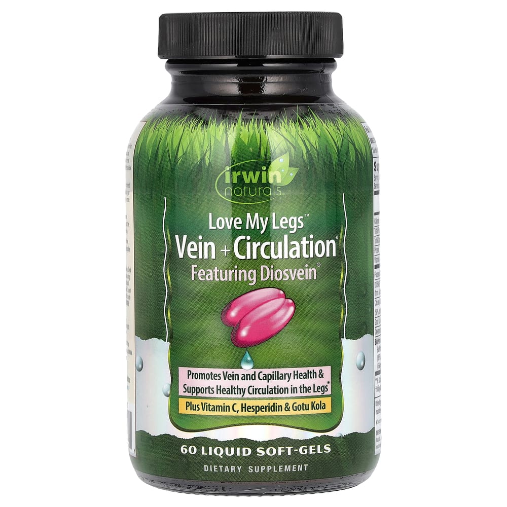 

Irwin Naturals Love My Legs Vein + Circulation Liquid Soft-Gels, 60 Softgels 60 pcs - 1 ea
