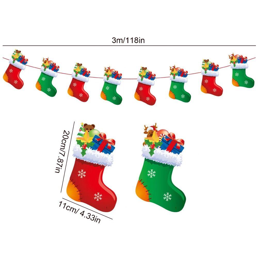 

Бумага Рождество Бумага Флаг Баннеры Санта-Клаус Подвесной Баннер Праздник Z