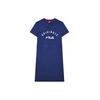 Letter Logo Print Casual Sports Dress Women Dresses Purple Blue F11W128372F-DB