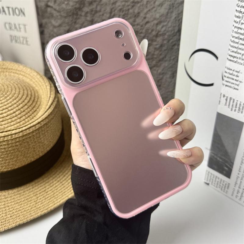 INS Gradient Matte Laser Seven Colors Phone Case For Apple iPhone 17 16 15 Pro Max Camera Lens Proteciton Shockproof Hard Cover