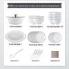 Handun Yamada Black-Edged Nordic Ceramic Dinnerware Set