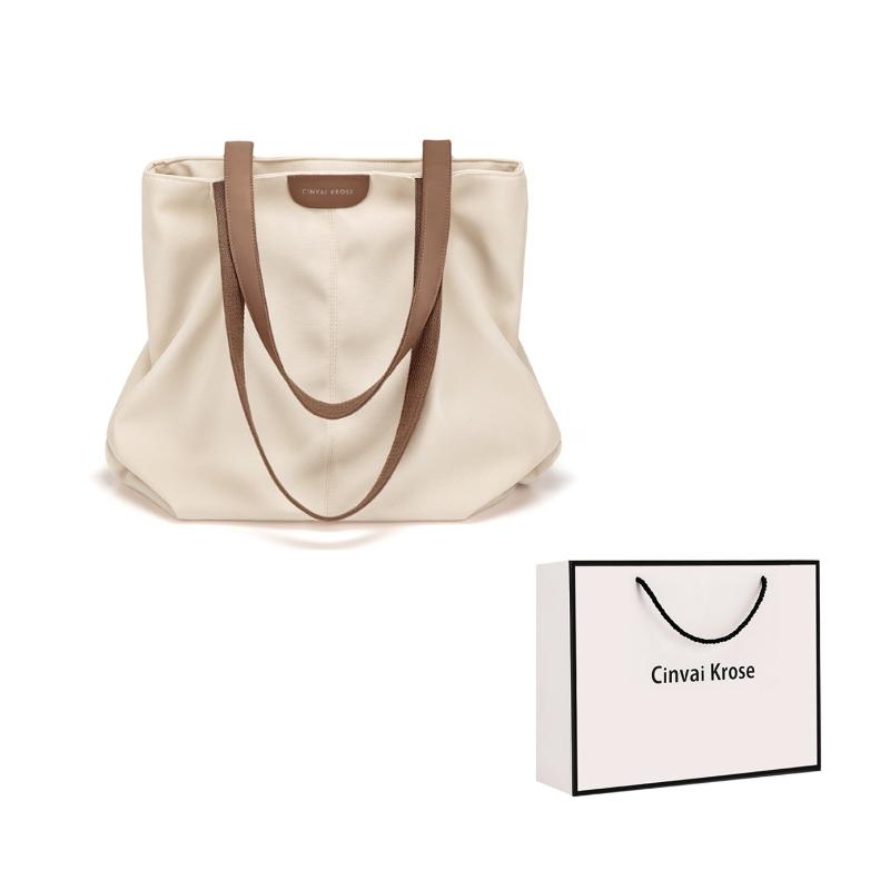 CinvaiKrose Fabric Women's University Student Canvas Bag, Shoulder Bag, Tote Bag, Portable Tote Bag, Shopping Bag Large A039308B6906