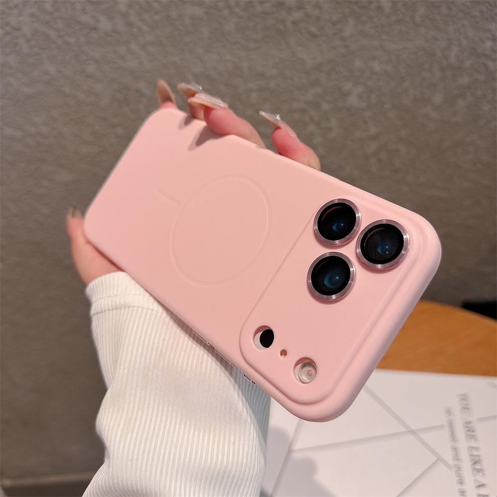 

Luxury Dopamine Color For Magsafe Wireless Charging Soft Case For iPhone 16 17 Pro Max Full Lens Camera Protector TPU Back Cover iPhone17 Pro