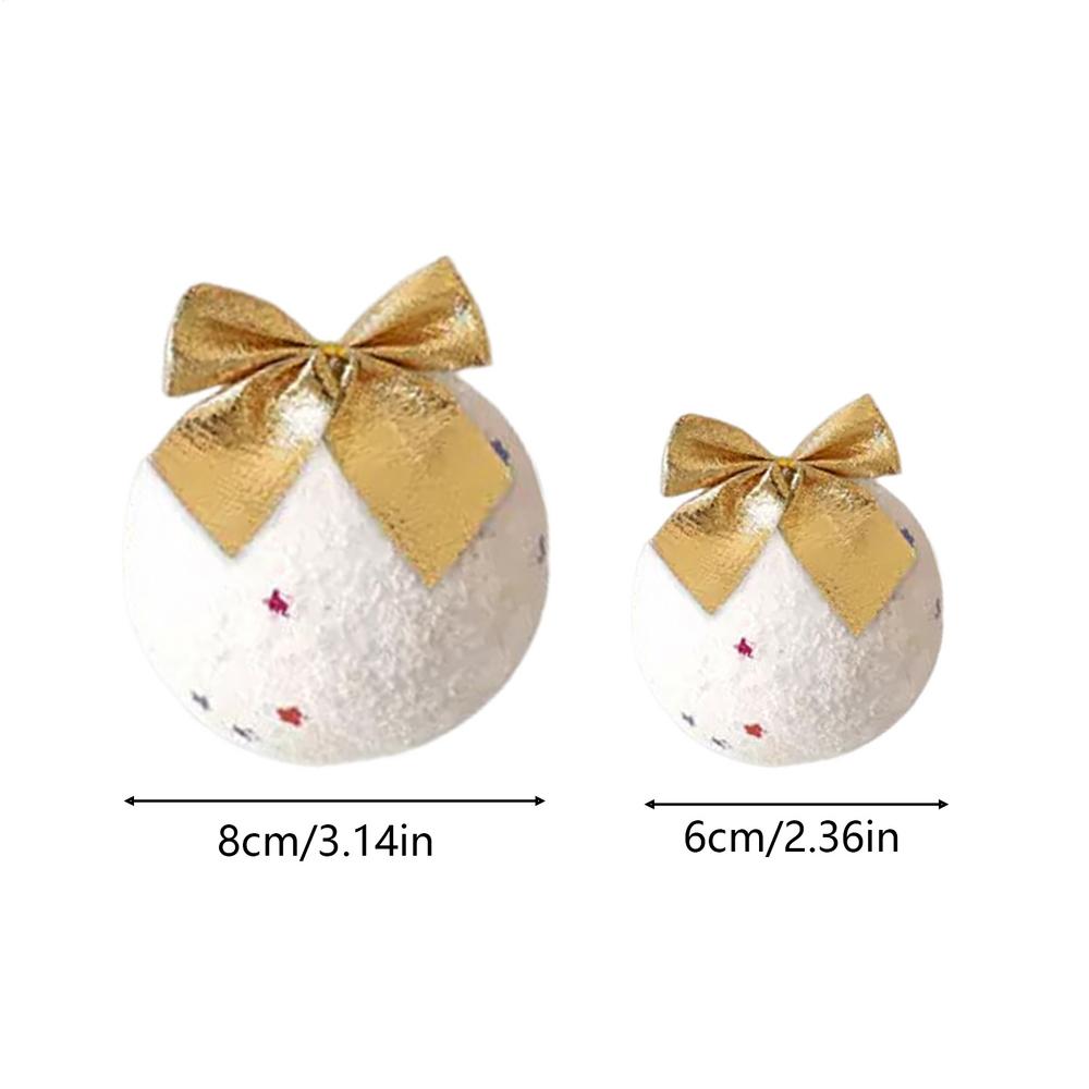 Christmas Ball Ornaments 15-Piece Shatterproof Foam White Balls Christmas Tree Ornaments Set For Outdoor Wall Window Door Mantel