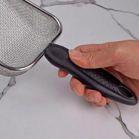 Cat Litter Scoop Fine Mesh Litter Sifting Shovel Stainless Steel Cat Poop Scooper with Non-Slip Handle for Litter Box Cat Waste Removal