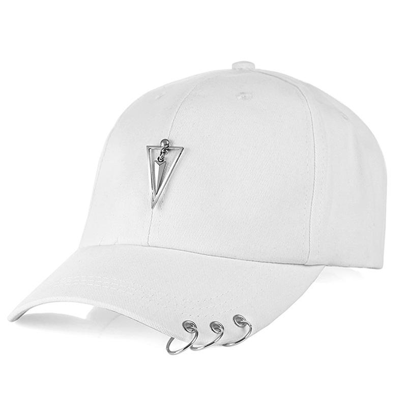 Mote Baseballcaps med Ringer Dame Solhatt Casual Unisex Solskjermingscaps Snapback-hatter Sommer Utendørs Hip-Hop Ballhatt