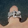 Halloween Jewelry Punk Style Skull Ring Retro Skull Ring Hip Hop Ring