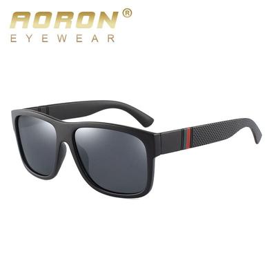 Occhiali da sole polarizzati da uomo con montatura quadrata, design alla moda, protezione UV per esterni, occhiali da guida sportivi