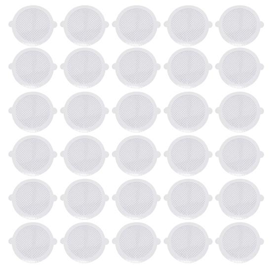 

30 шт. улавливатель волос для слива предотвращает засоры, простая установка, биоразлагаемый канализационный фильтр, сетка, наклейки, клейкая заглушка для раковины A