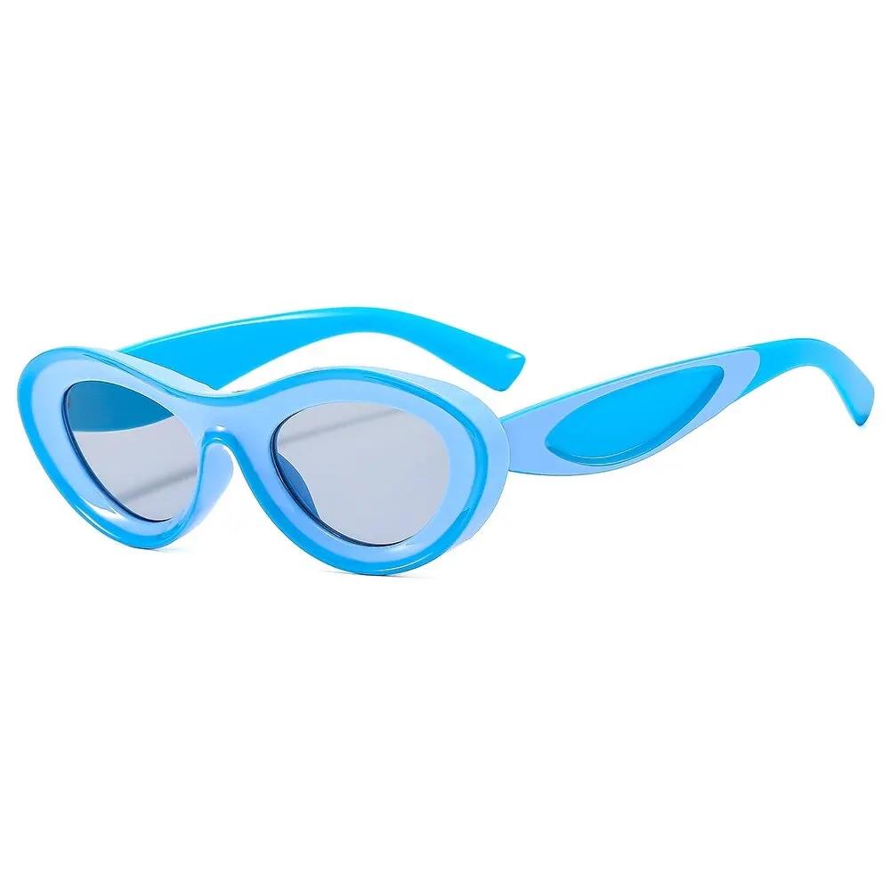 Cat Eye Sunglasses for Women Men Candy Color Block Fashion Decorative Sun Shades for Beach Party Club Gafas De Sol Hombre