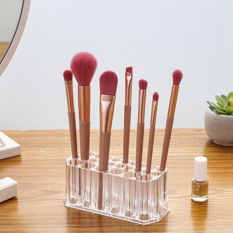 26 Holes Nail Brushes Storage Box Holder Organizer Makeup Brushes Pens Beauty Container Tool Kit Display Shelf Holder