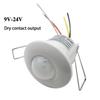 DC12V-24V Mini Einbau PIR Decken Präsenz Bewegungssensor Detektor Schalter mit potentialfreiem Kontakt Ausgang