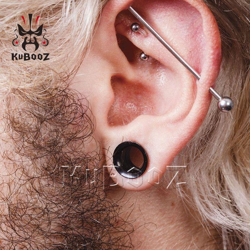 

Kubooz Titanium Steel Inner Tooth Hollow Pulley European and American Ear Extender 12mm Silver