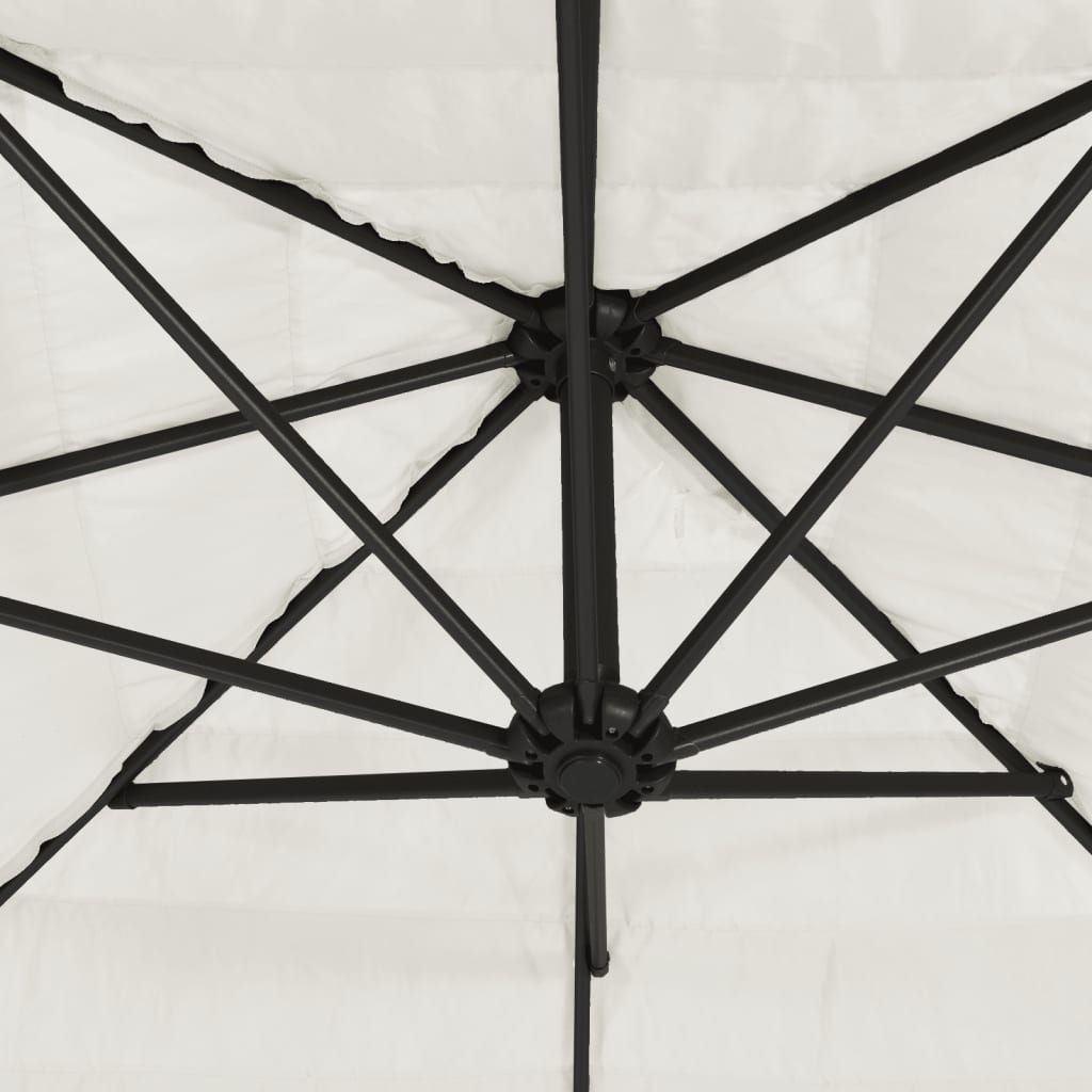 White Sun Umbrella with Steel Pole 223 x 223 x 213 cm