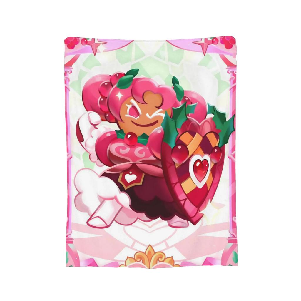 Pure Vanilla Cookie Blankets Flannel Winter Cookie Run Kingdom Multi-function Ultra-Soft Throw Blanket for Sofa Couch Quilt