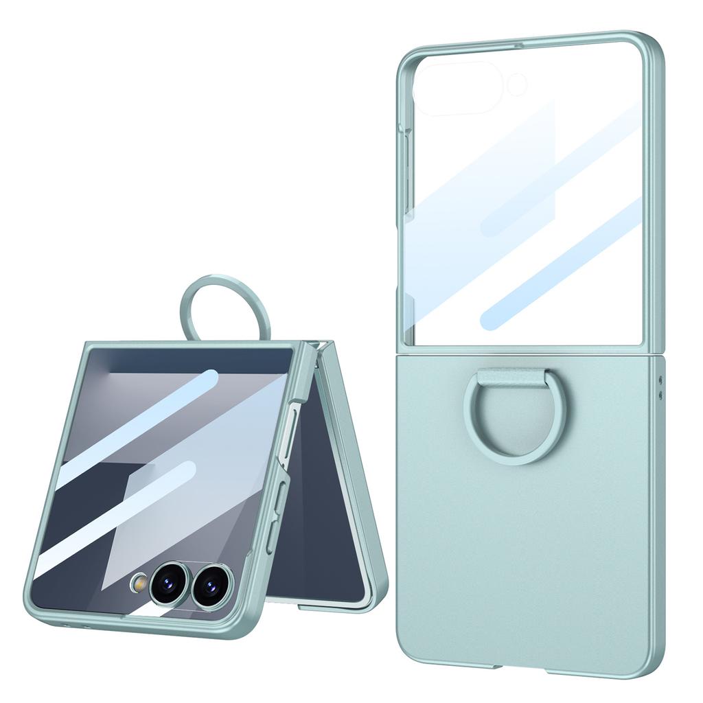 Suitable for Samsung Z Flip7 Mobile Phone Case D buckle Ring Bracket Case Film Ultra Thin Protective Cover