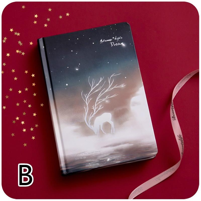 Starry Night Light Hand Book Simple Wind Color Page Hand-painted Hand Notebook Notebook Girl Notebook