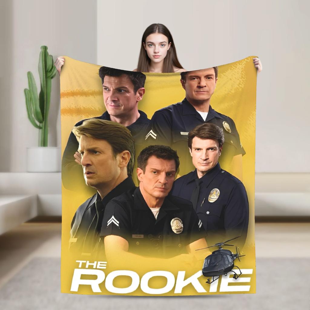 TV seriál The Rookie Flanelové deky Měkká přehozová deka do obývacího pokoje Piknik Grafické přehozy na postel Potah na pohovku