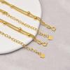Double Layer Beaded Bracelet Women 18K Gold Plated Titanium Steel Geometric Design Lightweight Luxury Style