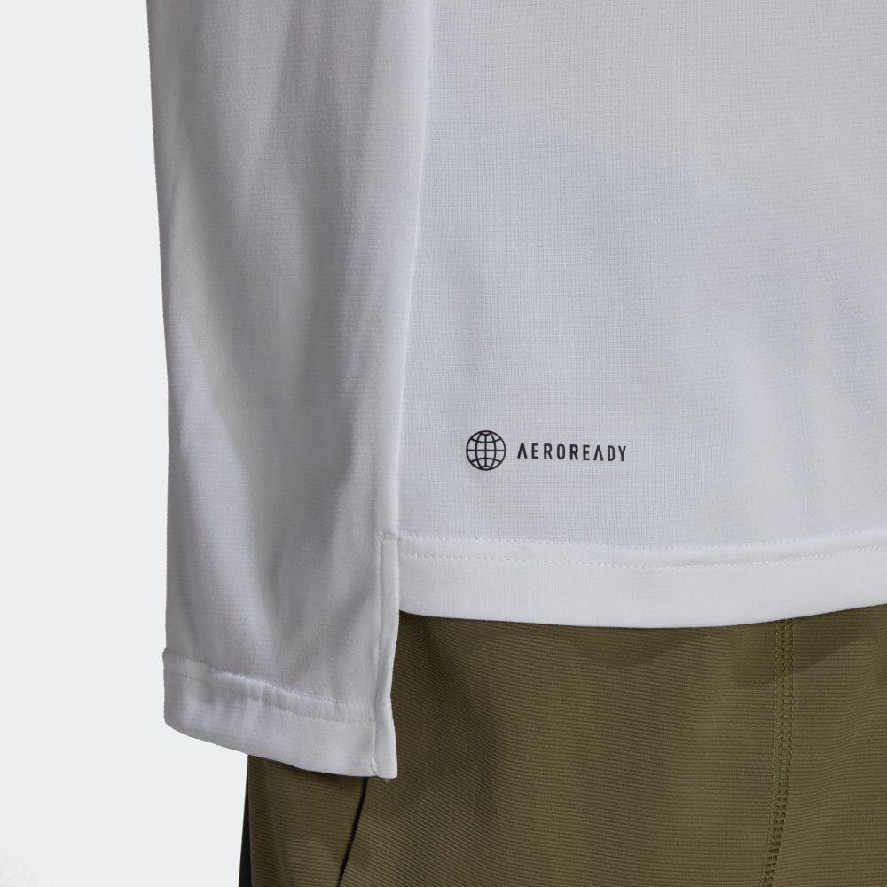 adidas T Shirts Men's White Crew Neck Moderate Straight Fit H53383