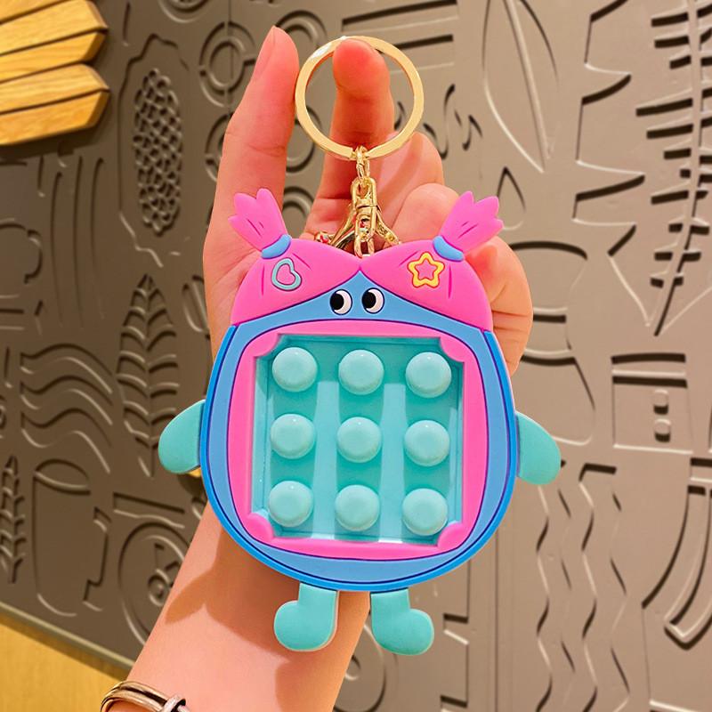 

Funky Dopamine Ugly Doll Keychain Creative Cartoon Bag Pendant Ideal For Parties синий