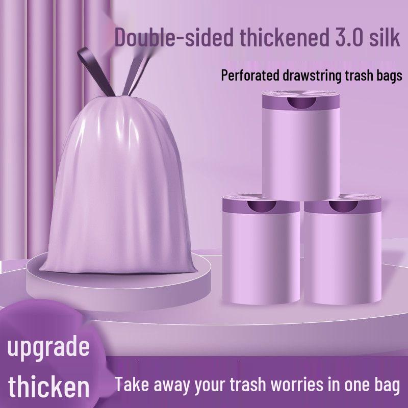 Cute Cartoon Rabbit Drawstring Garbage Bags - Thick and Durable for Home and Kitchen Use