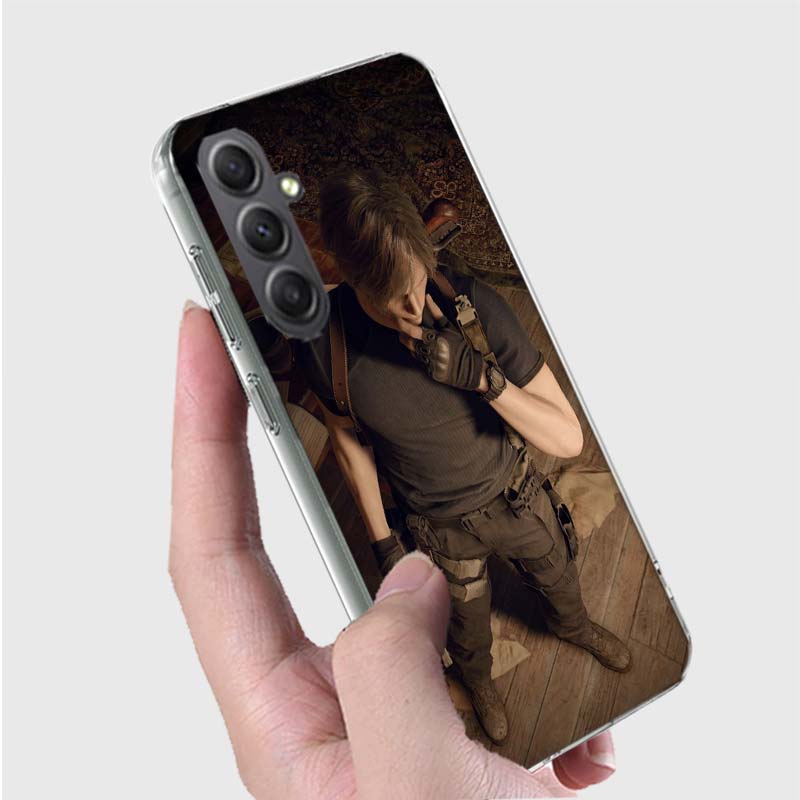 Leon Kennedy Resident Evil 4 Phone For Samsung A15 A25 A35 A55 A71 A51 Galaxy S9 S8 S10E A41 A31 A11 M12 M32 M30S M51 M52 J8 J6