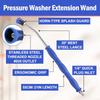 20° Curved Pressure Washer Extension Wand for Car Wash High-Pressure Washer Gun, with Non-slip Grip, Threaded Nozzle #035 with Horn-type Splash Guard