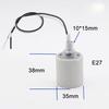2/5/10/20pcs Pack E14 E27 Ceramic Screw Light Socket,E12 E26 Porcelain Lamp Bulb Holder with Wire for Incandescent Halogen Bulb