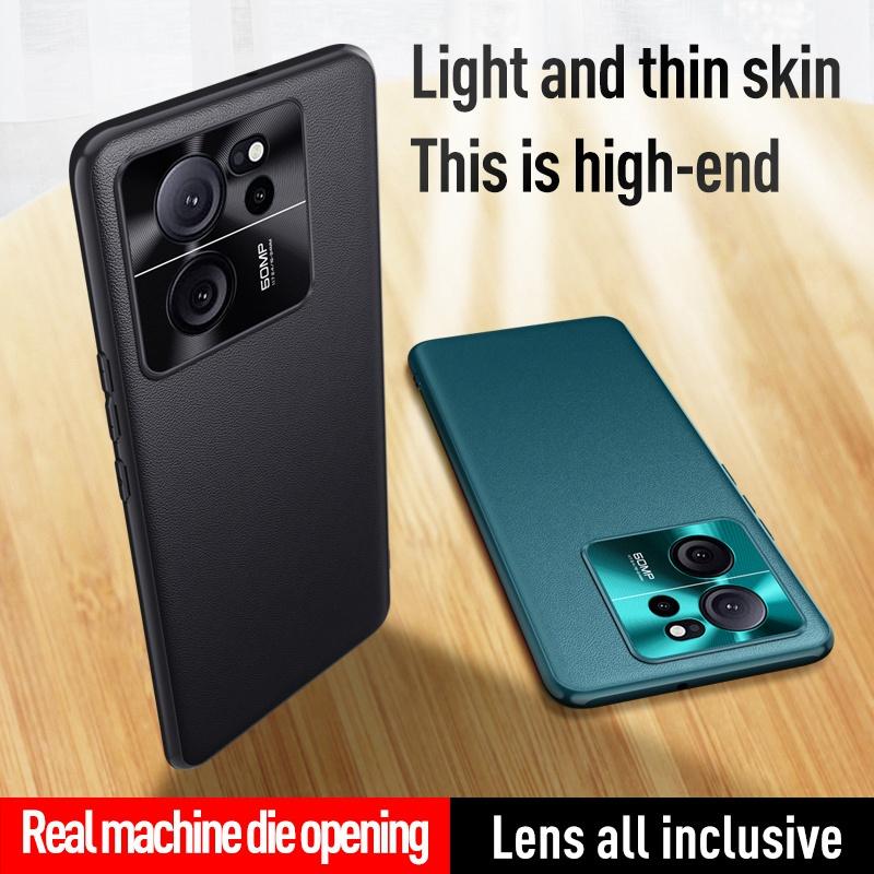 Luxus-PU-Ledertasche für Xiaomi Mi 13T Pro Mi13T Metalllinsenschutz Matte Rückseite für Redmi K60 Ultra Shell