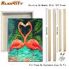 RUOPOTY Acrylic Painting By Numbers Flamingo Animals Paint On Canvas Coloring By Numbers Gift Home Decor Wall Room