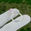 Mothers day Sale 925 Sterling Silver Pink Topaz Gemstone Promise Stackable Ring
