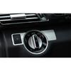 For Benz C-Class 2008-2014 Silver Alloy Headlight Button Control Cover Trim 2PCS