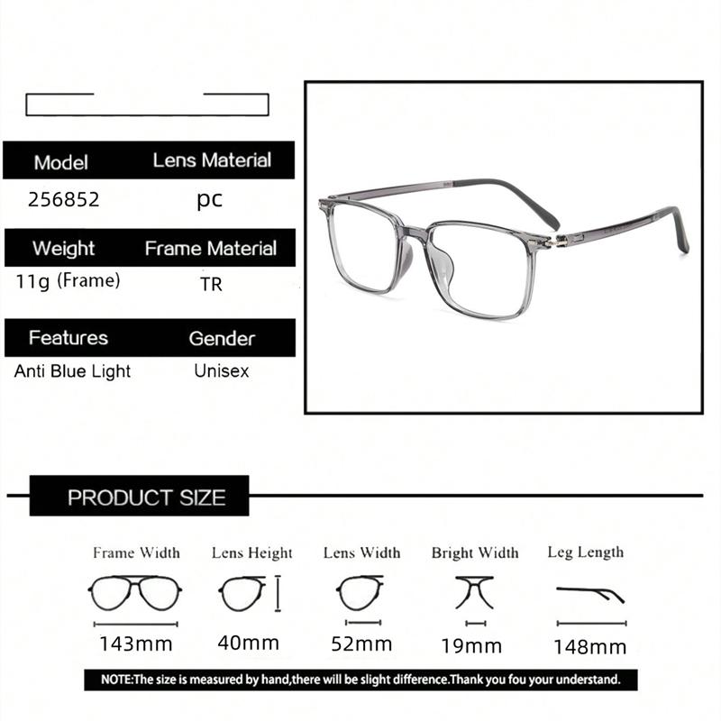 Square Anti Blue Light Reading Glasses Men Woman Prescription Glasses Optical Glasses Single Focus Presbyopic Glasses